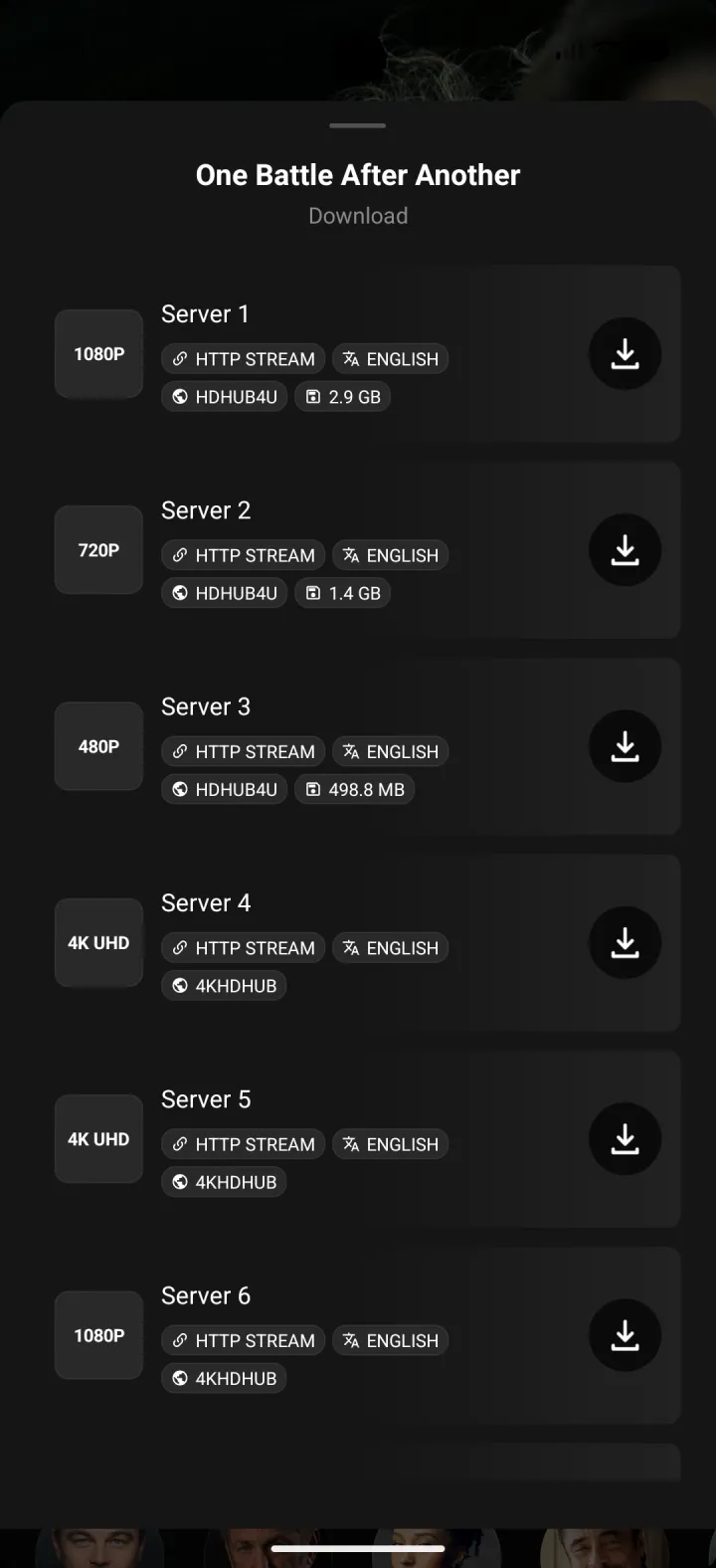 EasyCine Android movies app — Download screen screenshot