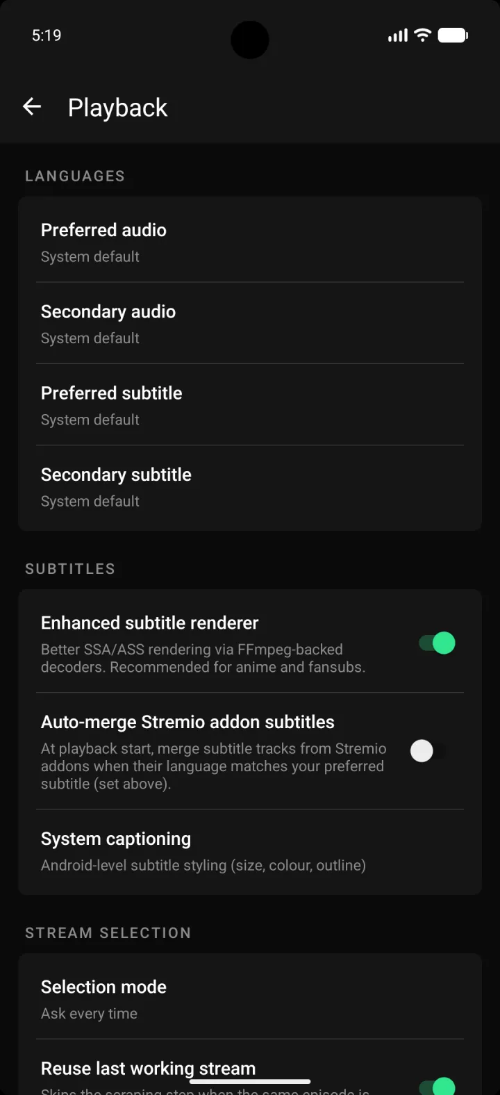 EasyCine Android movies app — Playback screen screenshot